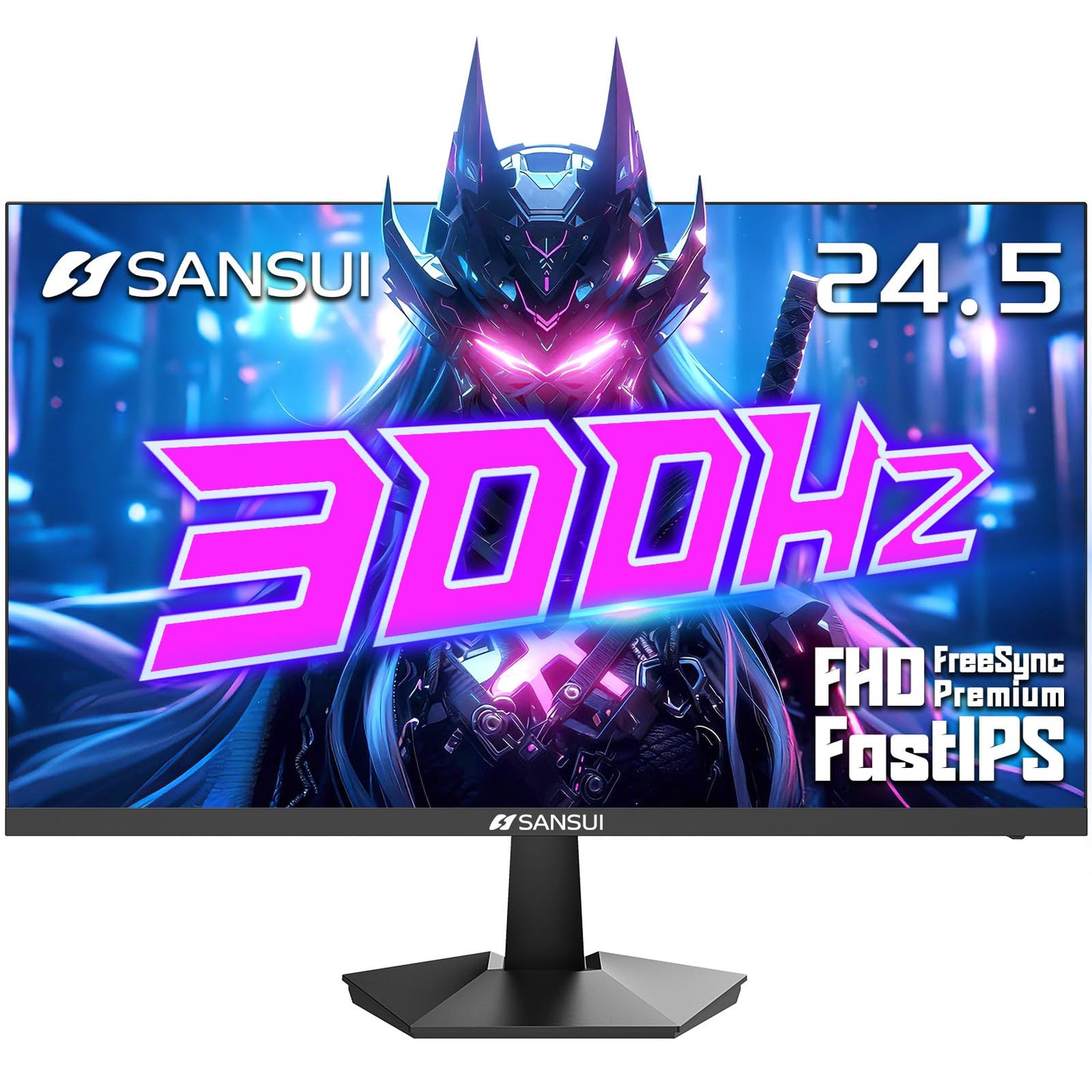 SANSUI 27 Inch Curved 240Hz Gaming Monitor FHD 1080P, 1500R Curve Computer Monitor, 130% sRGB, 4000:1 Contrast, HDR, FreeSync, MPRT 1Ms, Low Blue Light, HDMI DP Ports, Metal Stand, DP Cable Incl.