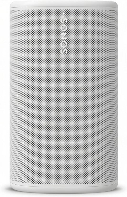 Sonos Play - Portable Bluetooth Speaker with WiFi, Alexa, 24-Hour Battery Life, Charging Base - White