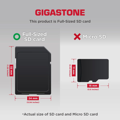 【5-Years Data Recovery】GIGASTONE 128GB SD Card, 4K Camera Pro, A1 V30 SDXC Memory Card 4K UHD Video Compatible with Canon Digital Camera, with 1 Mini Cases