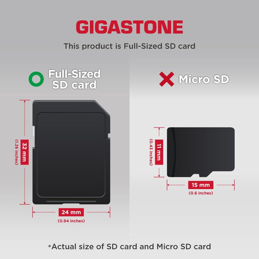 【5-Years Data Recovery】GIGASTONE 128GB SD Card, 4K Camera Pro, A1 V30 SDXC Memory Card 4K UHD Video Compatible with Canon Digital Camera, with 1 Mini Cases