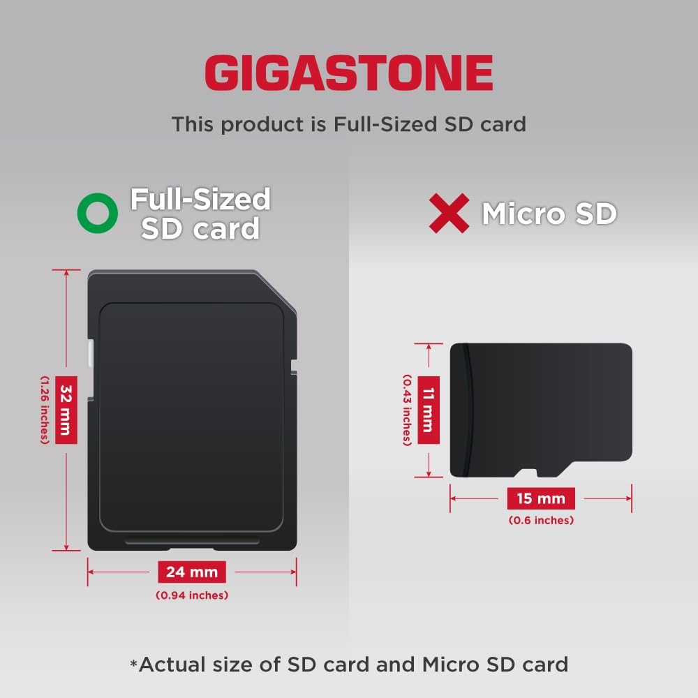 【5-Years Data Recovery】 GIGASTONE 256GB SD Card, 4K Camera Pro, A1 V30 SDXC Memory Card 4K UHD Video Compatible with Canon Digital Camera, with 1 Mini Case