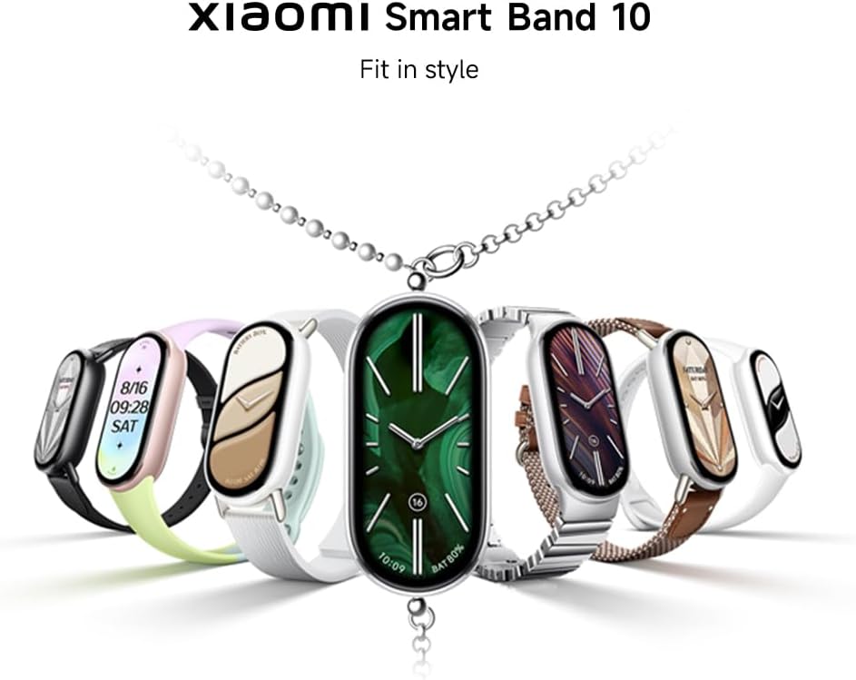 XIAOMI Mi Smart Band 10 (2025) Global Version - 1.72" AMOLED Display | 21 Days Battery Life | Touchscreen, Multi-Sport Tracker, Activity Tracker, Heart Rate Monitor | BT5.4 - (Midnight Black)
