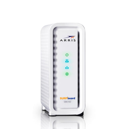 ARRIS (SB6183) -Cable Modem - Fast DOCSIS 3.0 16x4 Gigabit, [Check with your provider for compatibility], 1 Gbps Port, 400 Mbps Max Internet Speed, 2 Year Warranty