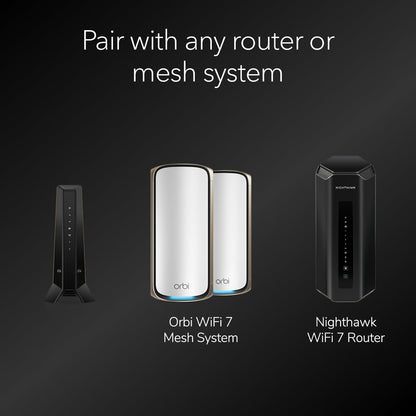NETGEAR Nighthawk DOCSIS 3.1 Mid/high-Split Cable Modem (CM3000) – Approved for Today’s Fastest Speeds - Works with All Providers Incl. Xfinity, Spectrum, Cox - for Plans up to 2.5Gbps