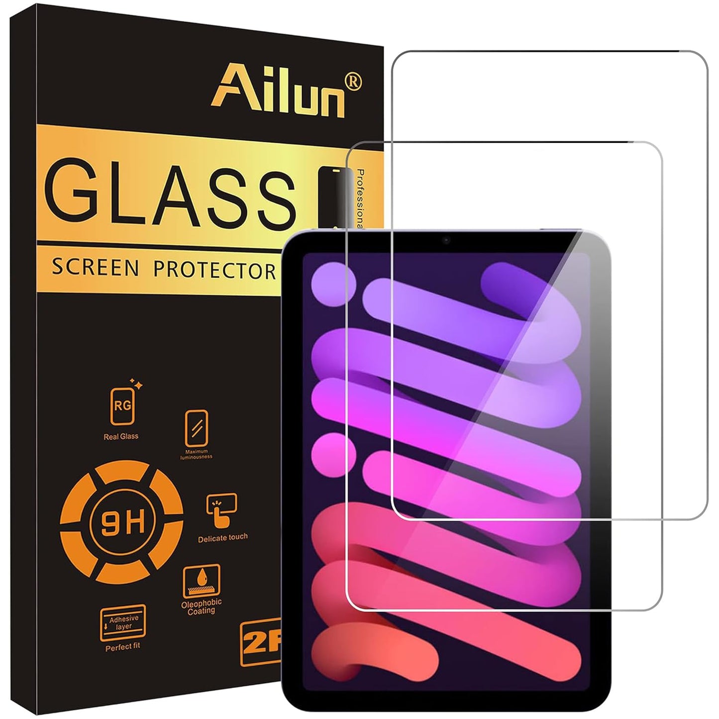 Ailun Screen Protector for iPad 11th A16 2025 [11 Inch] / 10th Generation 2022 [10.9 Inch], Tempered Glass [Face ID & Apple Pencil Compatible] Ultra Sensitive Case Friendly [2 Pack]