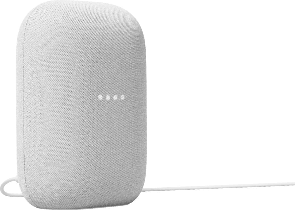 Google Audio Bluetooth Speaker - Wireless Music Streaming, Powerful Sound, Assistant Built-in, Wi-Fi and Bluetooth Connectivity, Smart Home Control, Stereo Pairing - Chalk