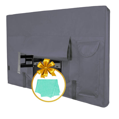 Outdoor TV Cover for 40 to 42 inches LCD, LED, Waterproof, Weatherproof and Dust-Proof TV Screen Protectors with Cleanig Cloth (42 inch,Black)
