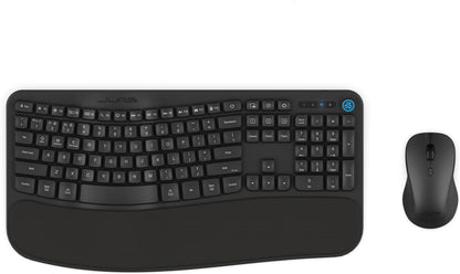 JLab Flow Keyboard & Ambidextrous Mouse Ergonomic Wireless Bundle, Bluetooth or USB-C Dongle, AI Integration, Smart Media Knob, Customize with the JLab App for the Ultimate Home or Work Setup