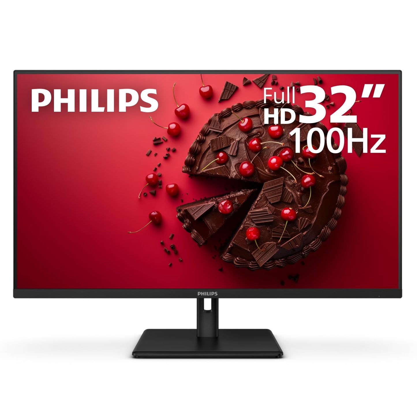 Philips New 24 inch Frameless Full HD (1920 x 1080) 100Hz Monitor, VESA, HDMI x1, VGA Port x1, Eye Care, 4 Year Advance Replacement Warranty, 241V8LB, Black
