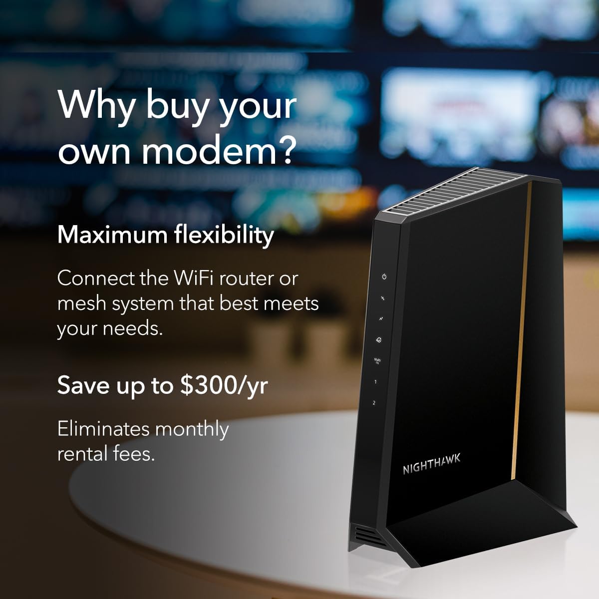 NETGEAR Nighthawk DOCSIS 3.1 Mid/high-Split Cable Modem (CM3000) – Approved for Today’s Fastest Speeds - Works with All Providers Incl. Xfinity, Spectrum, Cox - for Plans up to 2.5Gbps