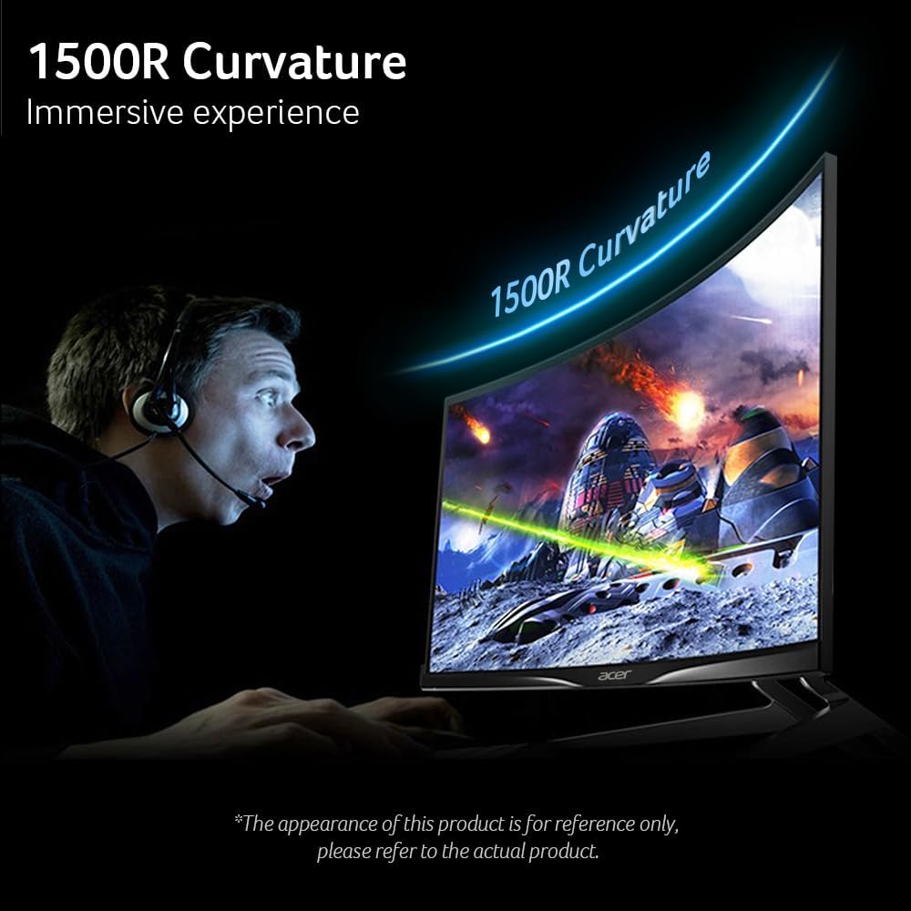 acer Nitro 34” Gaming Monitor | QHD 3440 x 1440 | 1500R 21:9 Curved | AMD FreeSync Premium | 200Hz Refresh Rate | 1ms (VRB) | sRGB 99% | 1 x Display Port 1.4 & 2 x HDMI 2.1 Ports | XZ340CUR X0bmiiphx