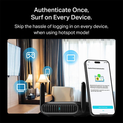 TP-Link Roam 7 BE3600 Wi-Fi 7 Portable Travel Router | Dual-Band, 2.5G Port, USB 3.0 | Multi-Modes in One | OpenVPN, WireGuard® | Public WiFi Sharing for Hotel/Cruise/RV/Plane | No 6 GHz | TL-WR3602BE