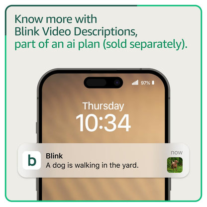 Blink Outdoor 4 – Wireless smart security camera, two-year battery life, 1080p HD day and infrared night live view, two-way talk. Sync Module Core included – 3 camera system