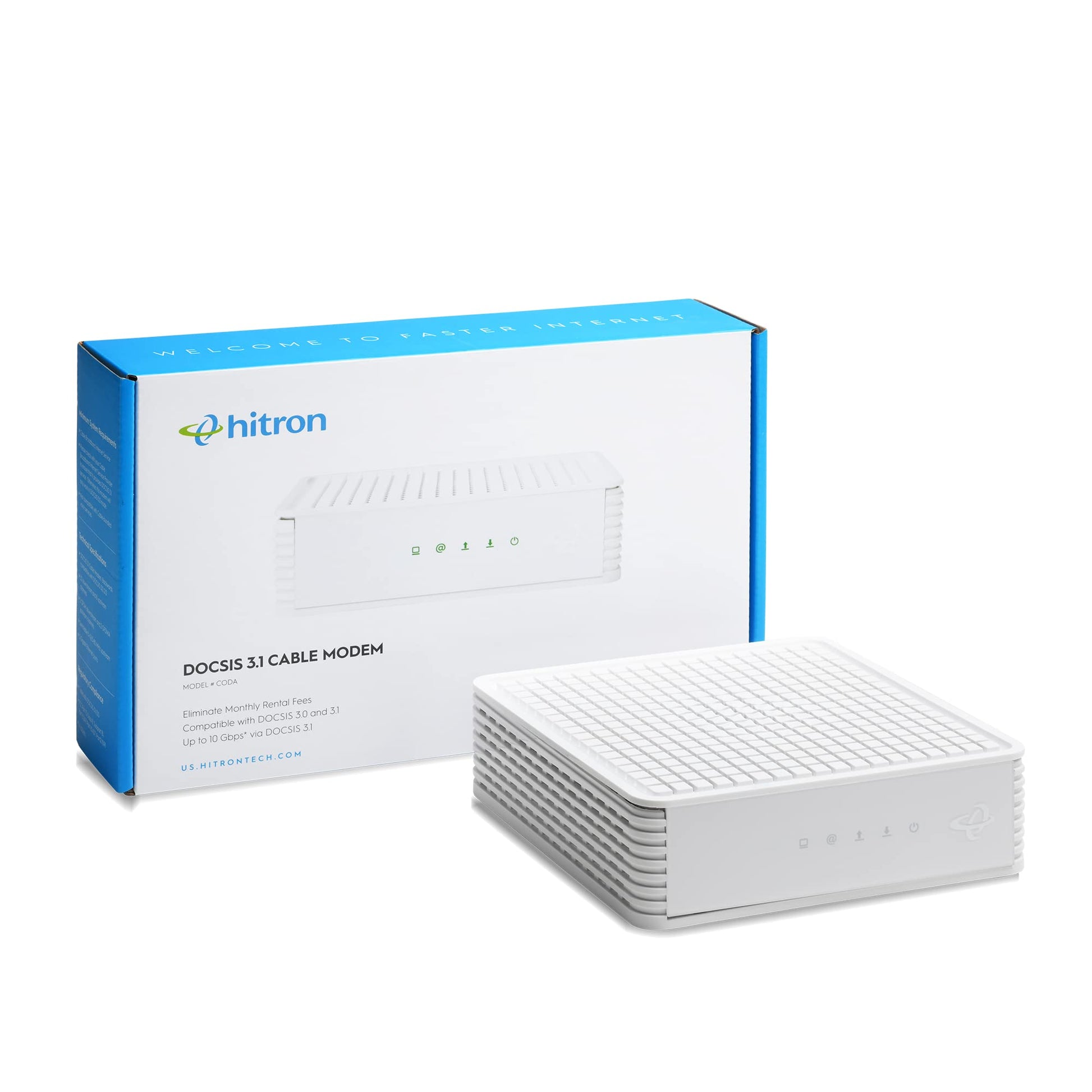 Hitron CODA56 Cable Internet Modem ONLY - DOCSIS 3.1 | 2.5 Gbps | NO WiFi - Requires Router | Xfinity/Spectrum/Cox Compatible | NOT for Fiber/DSL
