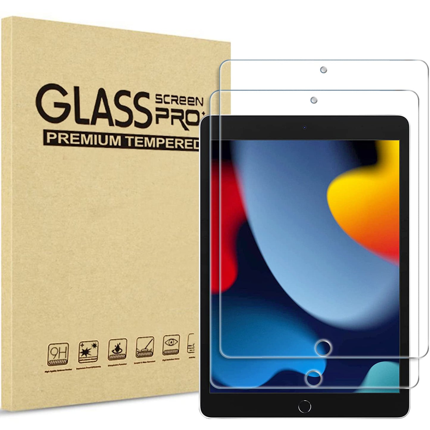 ProCase 2 Pcs Screen Protector for iPad A16 2025 11th Generation 11 Inch/iPad 10th 2022 10.9 Inch, Tempered Glass Film Guard -Clear