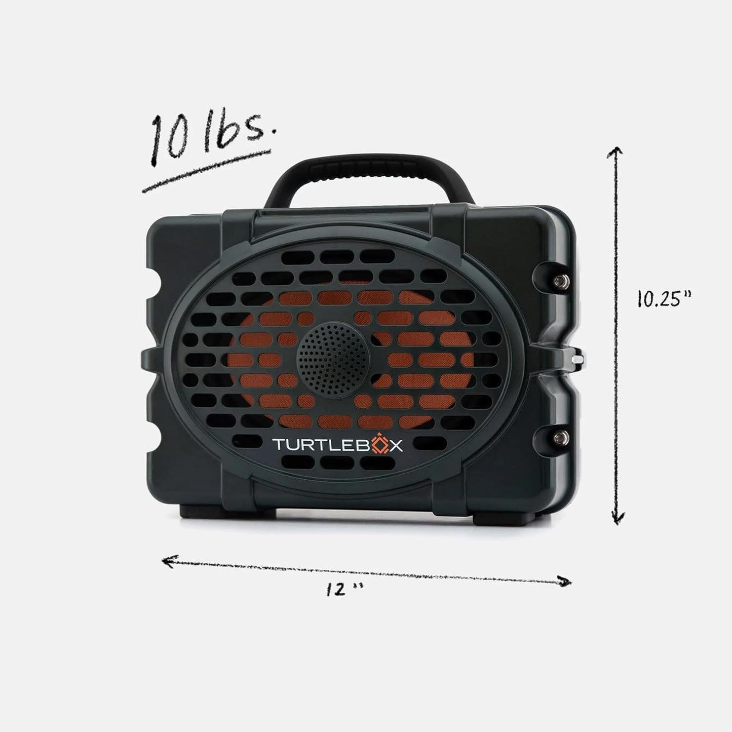 Turtlebox Original Gen 3: Portable Outdoor Bluetooth Speaker – Ultra-Loud (120dB), Waterproof (IP67), Rugged, Impact-Resistant, 3-Day Battery | Party Mode: Unlimited Pairing for Stereo Sound, Green