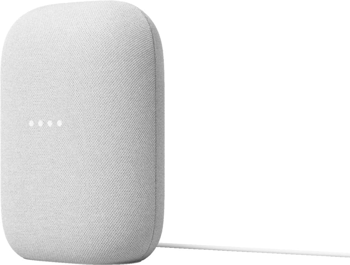 Google Audio Bluetooth Speaker - Wireless Music Streaming, Powerful Sound, Assistant Built-in, Wi-Fi and Bluetooth Connectivity, Smart Home Control, Stereo Pairing - Chalk