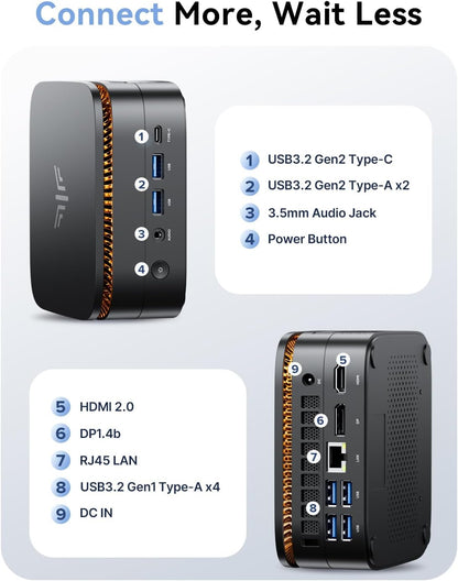 KAMRUI Pinova P1 Mini PC Win 11 Pro, AMD Ryzen 4300U 16GB RAM 1TB SSD Mini Computers (Beats N150/10110U, up to 3.7GHz), Micro Desktop PC Triple 4K Display, Dual WiFi, BT for Business Office Home