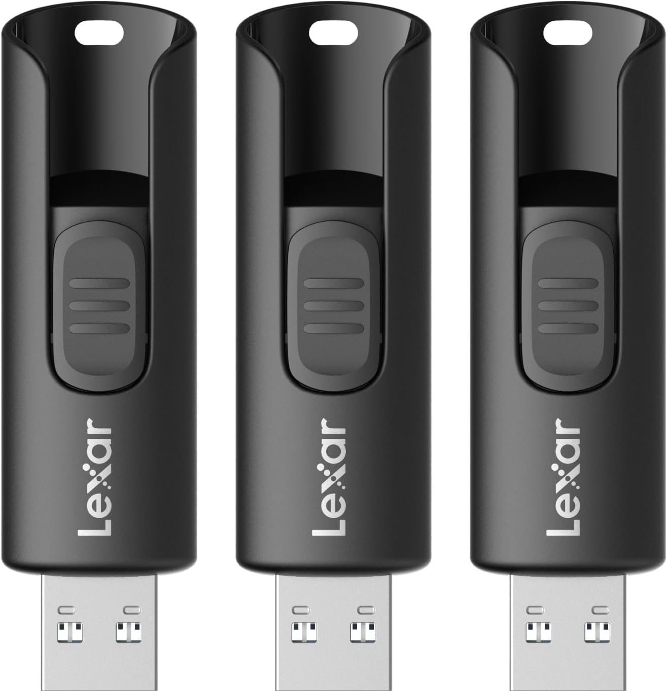 Lexar 64GB 3-Pack Flash Drive A30E USB 3.2 Gen 1, USB Drive up to 100MB/s, Storage Expansion and Backup for PC and Mac Systems