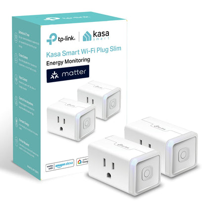 Kasa Smart Plug HS103P4, Smart Home Wi-Fi Outlet Works with Alexa, Echo, Google Home & IFTTT, No Hub Required, Remote Control, 15 Amp, UL Certified, 4-Pack, White