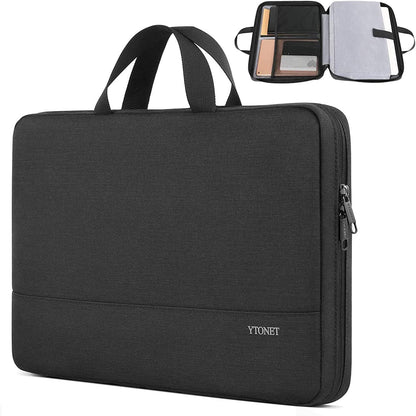 Ytonet Laptop Case, 15.6 inch TSA Laptop Sleeve Computer Bag Water Resistant Computer Case Carrying Cover Compatible for Lenovo, HP, Dell, Asus Notebook, Gifts for Men Women, Grey