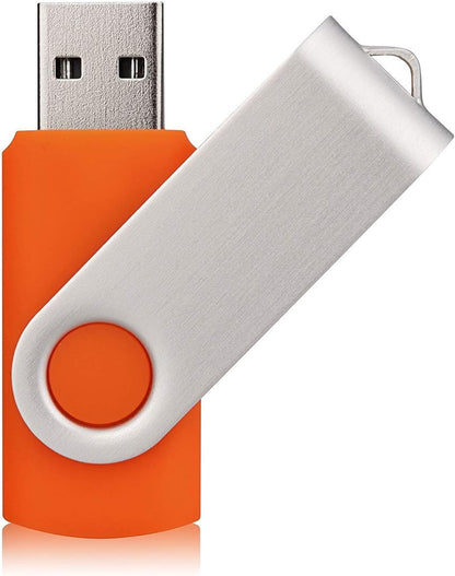 Aiibe 10 Pieces 32GB USB Flash Drive 10 Pack USB 2.0 Memory Stick Thumbdrives (Mix Colors : Black Blue Red Green Orange White Yellow Pink Purple Silver)
