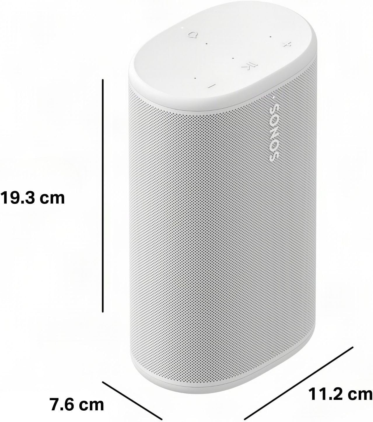 Sonos Play - Portable Bluetooth Speaker with WiFi, Alexa, 24-Hour Battery Life, Charging Base - White
