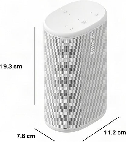 Sonos Play - Portable Bluetooth Speaker with WiFi, Alexa, 24-Hour Battery Life, Charging Base - White