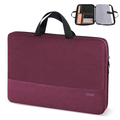 Ytonet Laptop Case, 15.6 inch TSA Laptop Sleeve Computer Bag Water Resistant Computer Case Carrying Cover Compatible for Lenovo, HP, Dell, Asus Notebook, Gifts for Men Women, Grey