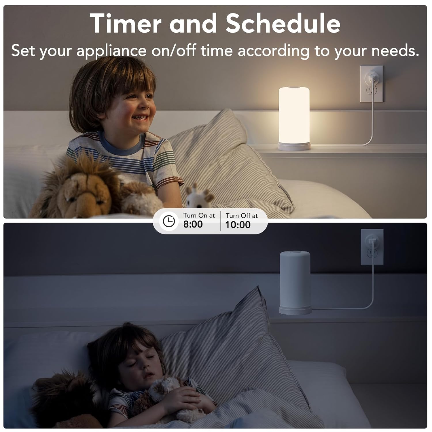 EIGHTREE Smart Plug, WiFi Outlet Works with Alexa & Google Home, Smart Home Socket with Remote Control & Timer Function, 2.4GHz WiFi Only, 4 Packs