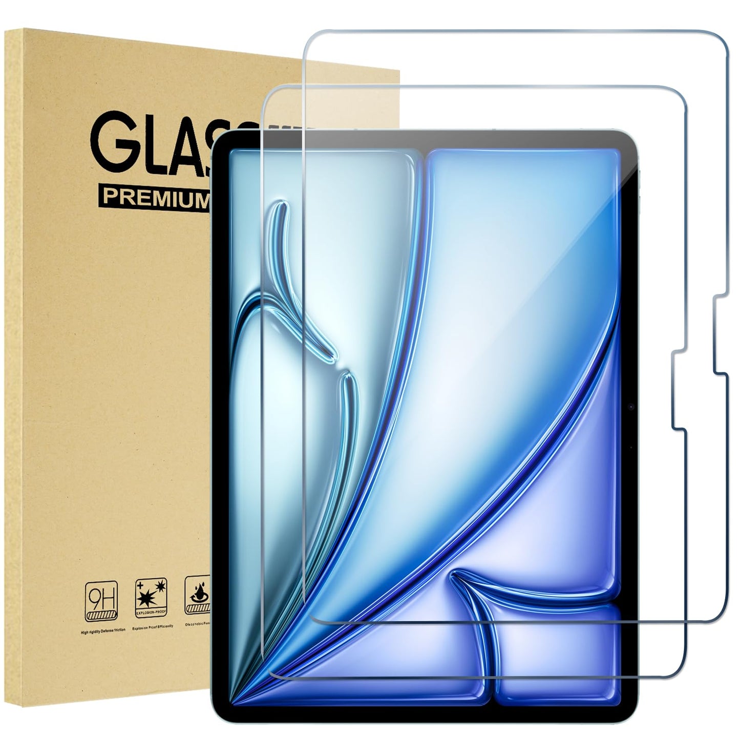 ProCase 2 Pcs Screen Protector for iPad A16 2025 11th Generation 11 Inch/iPad 10th 2022 10.9 Inch, Tempered Glass Film Guard -Clear