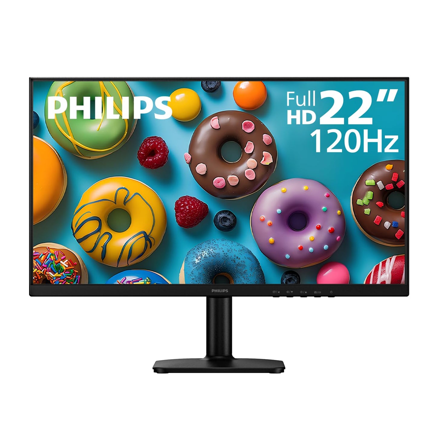 Philips New 24 inch Frameless Full HD (1920 x 1080) 100Hz Monitor, VESA, HDMI x1, VGA Port x1, Eye Care, 4 Year Advance Replacement Warranty, 241V8LB, Black