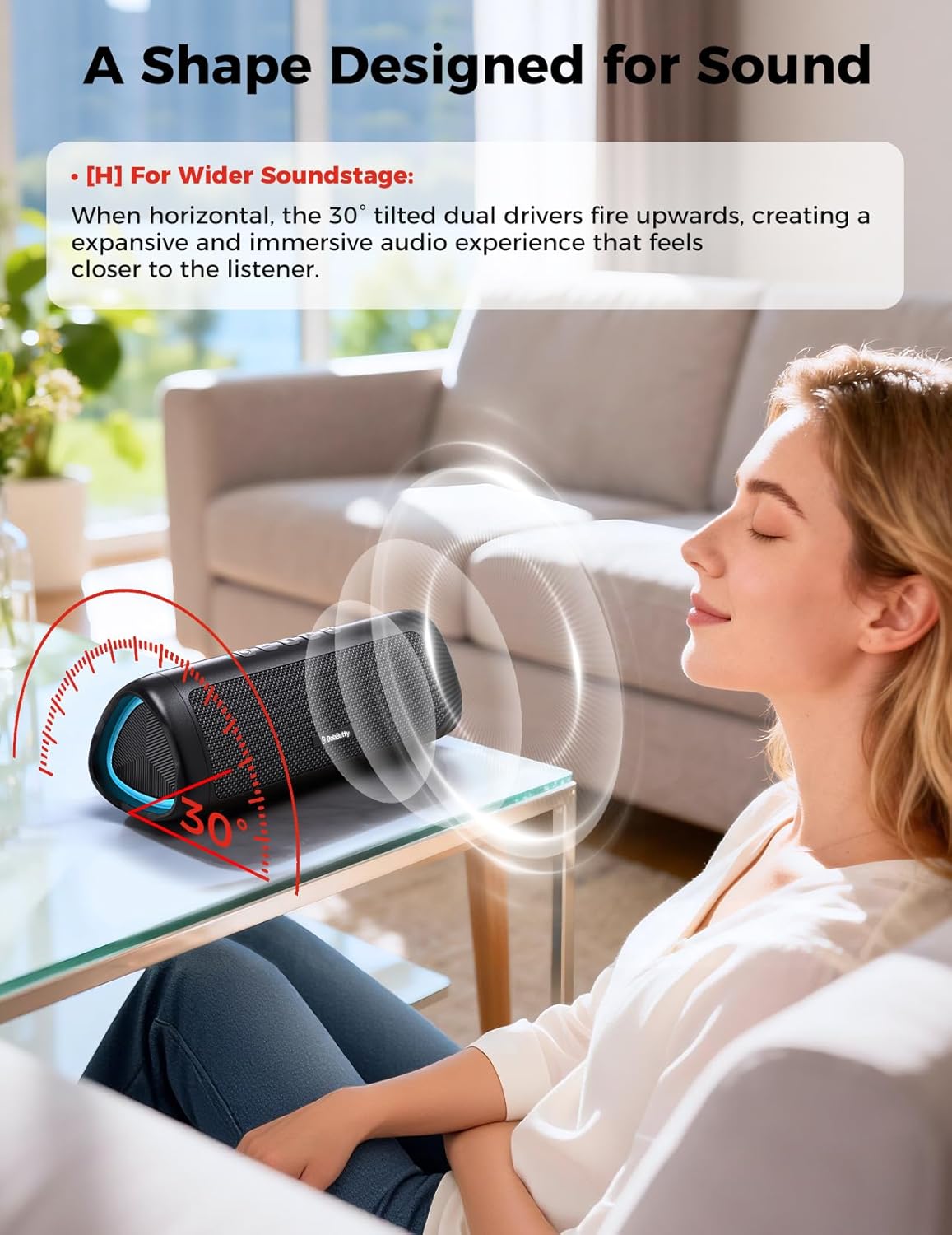BolaButty Bluetooth Speaker Portable Wireless, IPX5 Waterproof, Up to 20H Playtime, TWS Pairing, BT5.3, for Home/Party/Outdoor/Camping/Beach Essentials, Birthday Gift (Black)