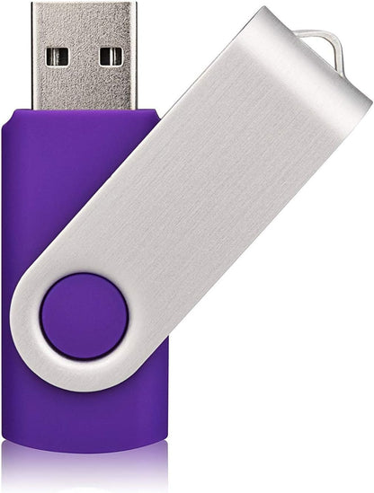 Aiibe 10 Pieces 32GB USB Flash Drive 10 Pack USB 2.0 Memory Stick Thumbdrives (Mix Colors : Black Blue Red Green Orange White Yellow Pink Purple Silver)