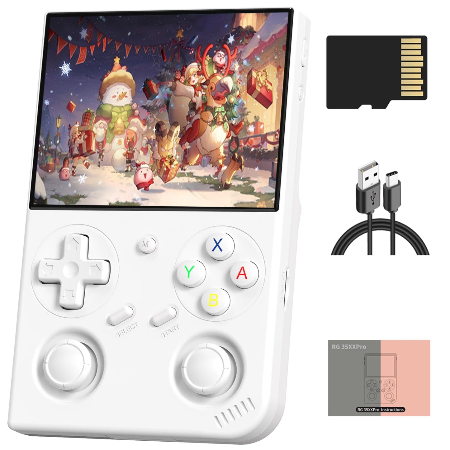 Anbernic RG35XX Pro Retro Handheld Game Console, 3.5" IPS OCA Screen, Linux System, 64GB, WiFi Bluetooth, HDMI Output, 7H Battery, Ideal for Travel Commute Home Outdoor RG35XXPro Black