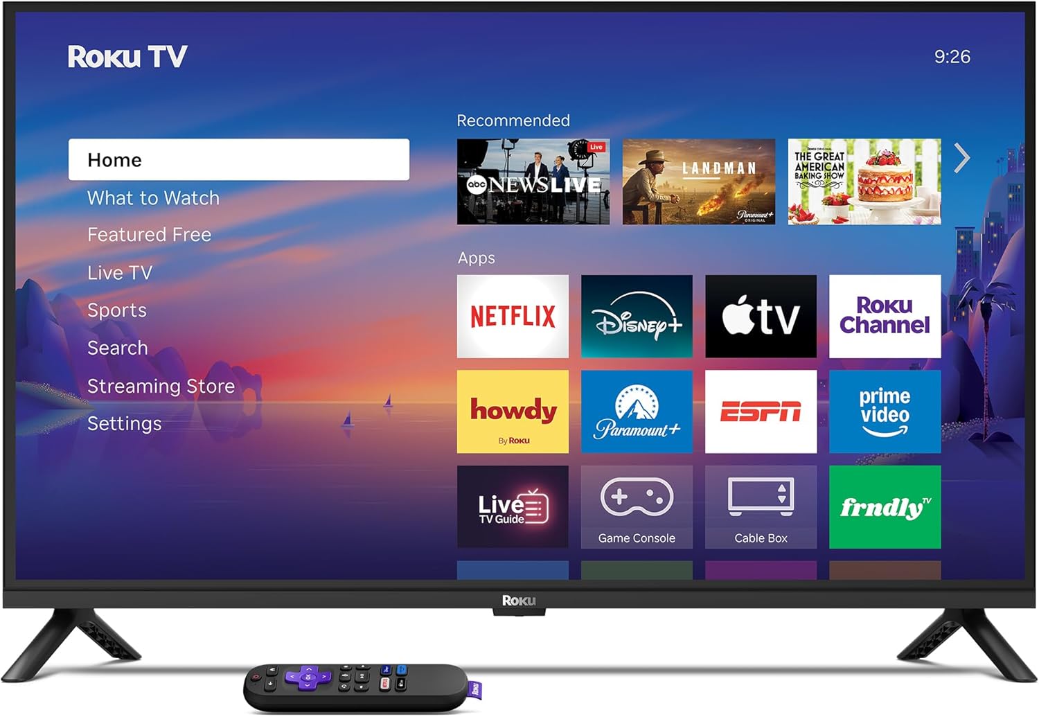 Roku Smart TV 2026 – 32-Inch Select Series, 1080p Full HD TV – Roku TV with Voice Remote – Flat Screen LED Television with Wi-Fi for Streaming Live Local News Sports & Movies, Bluetooth Headphone Mode