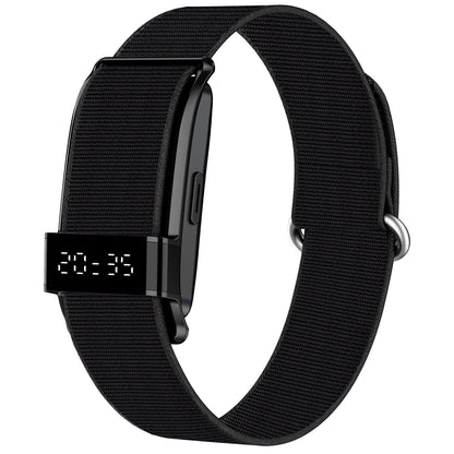 Fitness Trackers Smart Wristband with Hidden Screen(Wrist-Raise Screen Activation) Activity & Sleep Tracker with Heart Rate/HRV/Blood Oxygen, Vibration Alerts, Free APP Black (Universal Size)