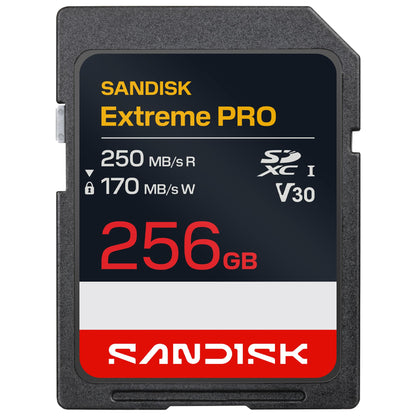 SANDISK 256GB Extreme PRO SDXC UHS-I Memory Card - C10, U3, V30, 4K UHD, SD Card - SDSDXXD-256G-GN4IN