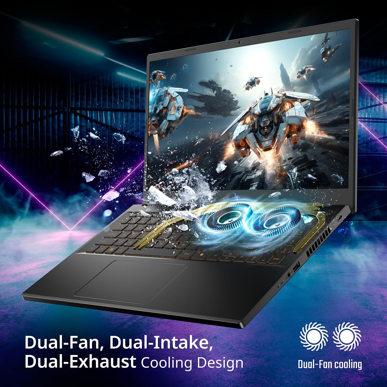 acer Nitro V Gaming Laptop | Intel Core i5-13420H Processor | NVIDIA GeForce RTX 4050 Laptop GPU | 15.6" FHD IPS 165Hz Display | 8GB DDR5 | 512GB Gen 4 SSD | Wi-Fi 6 | Backlit KB | ANV15-52-586Z