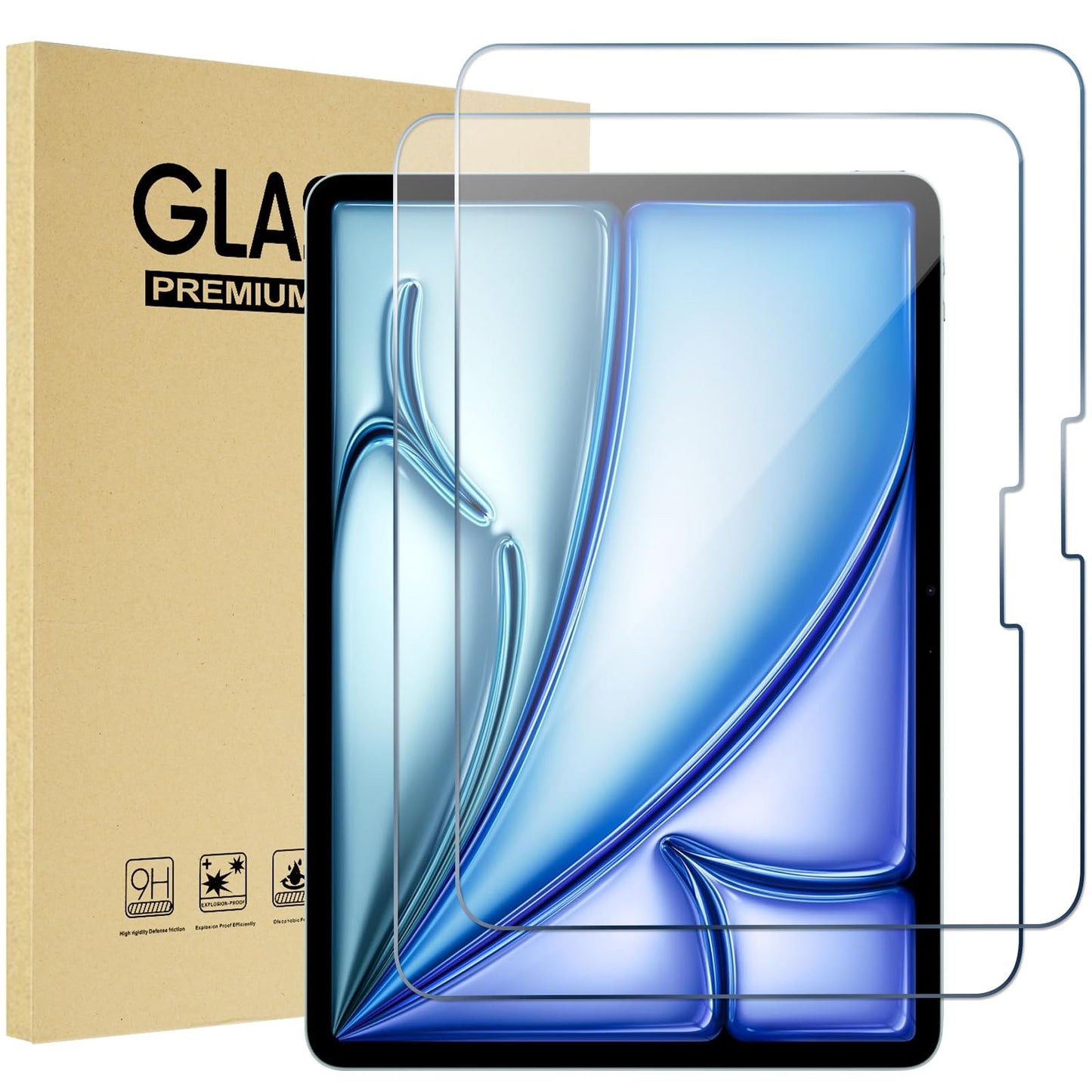 ProCase 2 Pcs Screen Protector for iPad A16 2025 11th Generation 11 Inch/iPad 10th 2022 10.9 Inch, Tempered Glass Film Guard -Clear