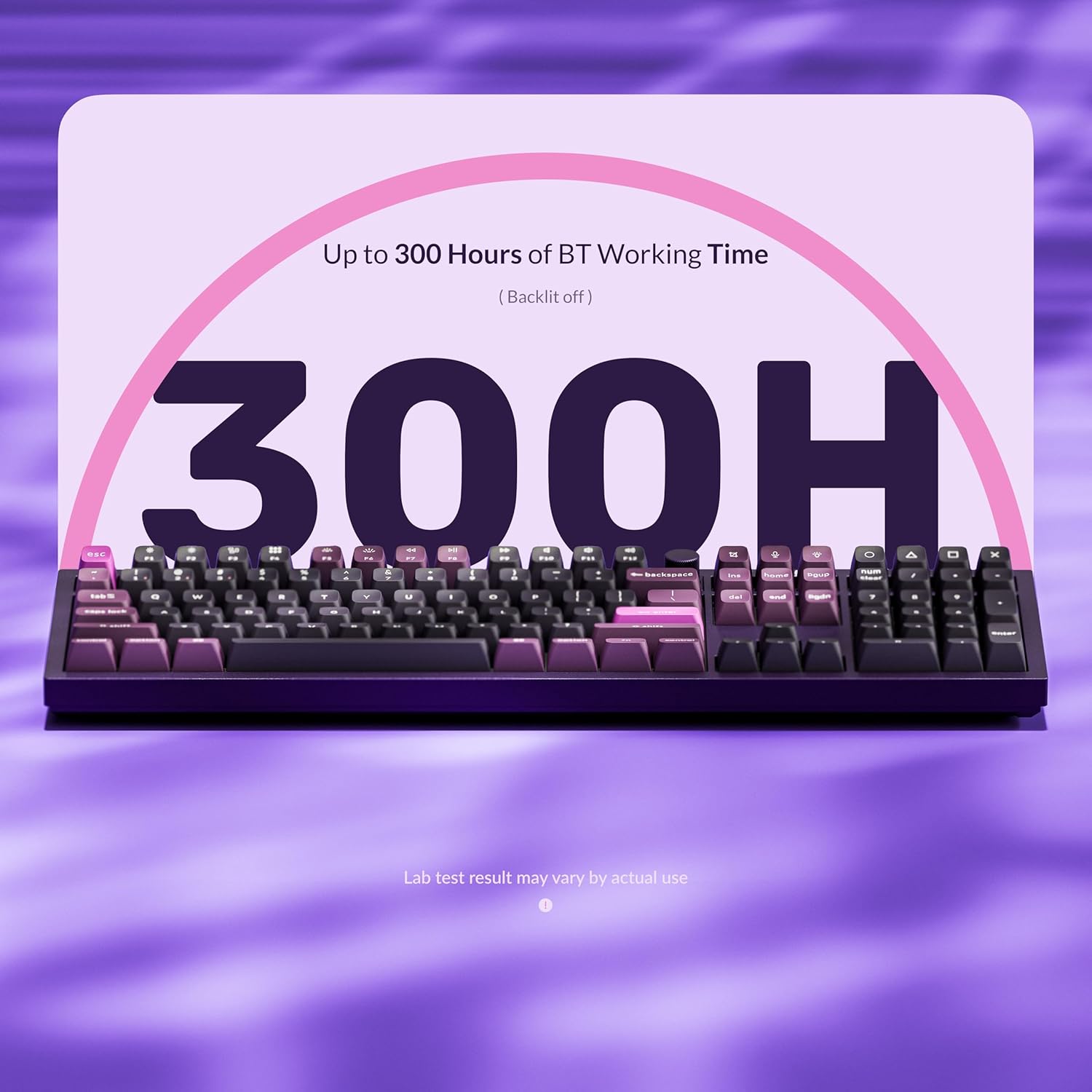Keychron Q6 Pro Full-Size Wireless Bluetooth Mechanical Keyboard, Full Aluminum, Hot-Swappable Keychron Super Brown Switch, Launcher Programmable, NKRO Knob, KSA PBT Keycaps, Mac/Win/Linux - Purple