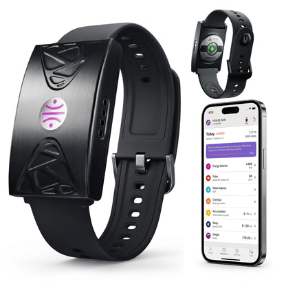 HEALBE Calorie Tracker, Automatic Calorie Intake Smart Band with App, Screen-Free Fitness Tracker, Sleep, Hydration, Stress, 24/7 Heart Rate, 5 ATM Waterproof