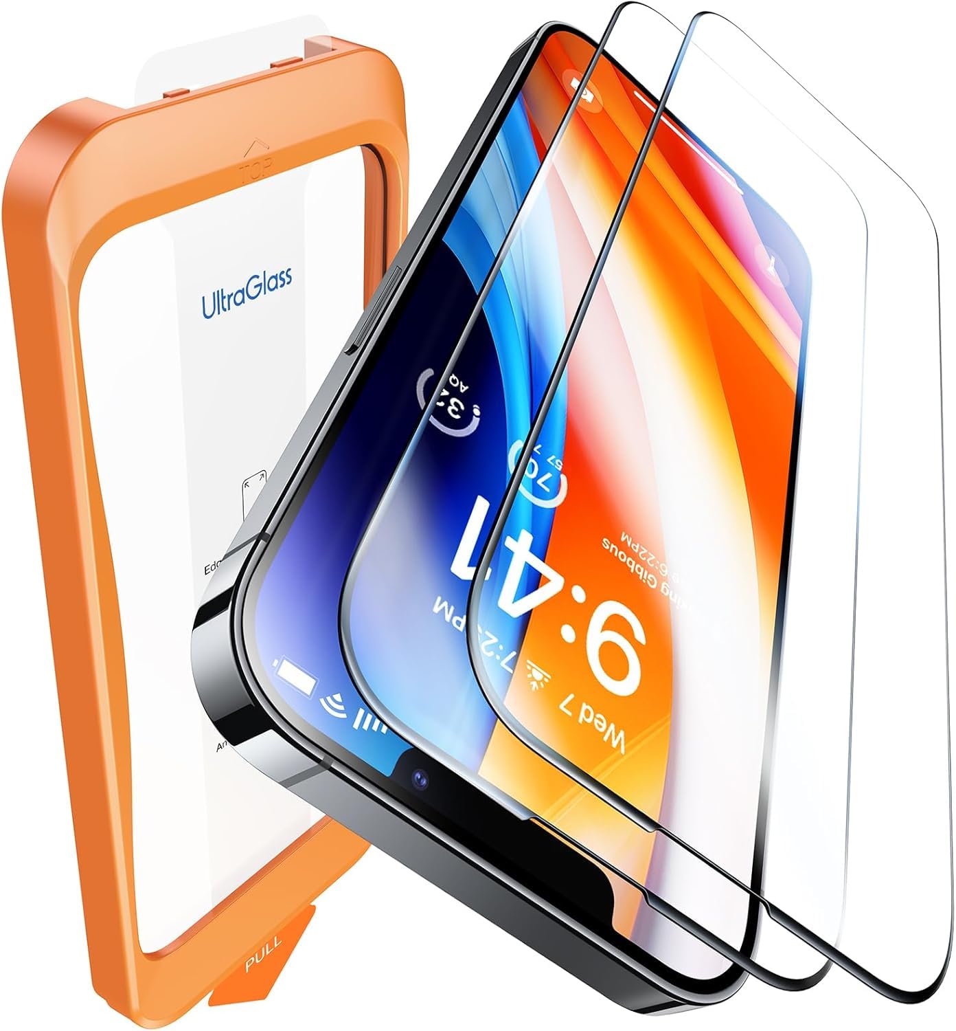UltraGlass UNBREAK TOP 9H+ Glass for iPhone 16 Pro Max Screen Protector [NO.1 Military Grade Shatterproof] Screen Protector 16 ProMax Tempered Glass [Longest Durable] Full Edge Coverage, 2 Pack