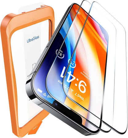 UltraGlass UNBREAK TOP 9H+ Glass for iPhone 16 Pro Max Screen Protector [NO.1 Military Grade Shatterproof] Screen Protector 16 ProMax Tempered Glass [Longest Durable] Full Edge Coverage, 2 Pack