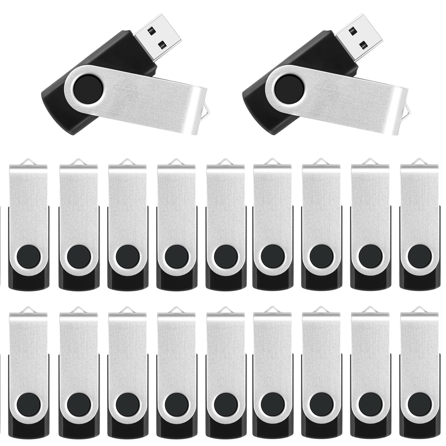 8GB Flash Drive 10 Pack Bulk USB Flash Drives, USB2.0 Thumb Drive USB Stick for Data Storage Backup, Jump Drive Pen Drive Zip Drive Memory Stick with Indicator, USB Storage Flash Drive Swivel Design