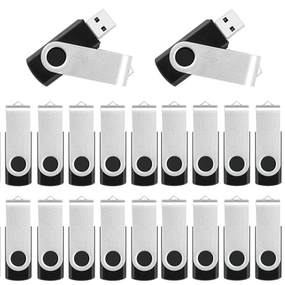 8GB Flash Drive 10 Pack Bulk USB Flash Drives, USB2.0 Thumb Drive USB Stick for Data Storage Backup, Jump Drive Pen Drive Zip Drive Memory Stick with Indicator, USB Storage Flash Drive Swivel Design