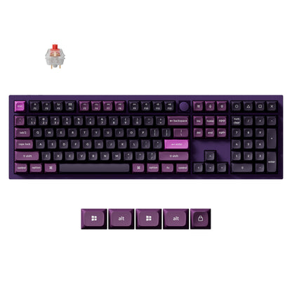 Keychron Q6 Pro Full-Size Wireless Bluetooth Mechanical Keyboard, Full Aluminum, Hot-Swappable Keychron Super Brown Switch, Launcher Programmable, NKRO Knob, KSA PBT Keycaps, Mac/Win/Linux - Purple