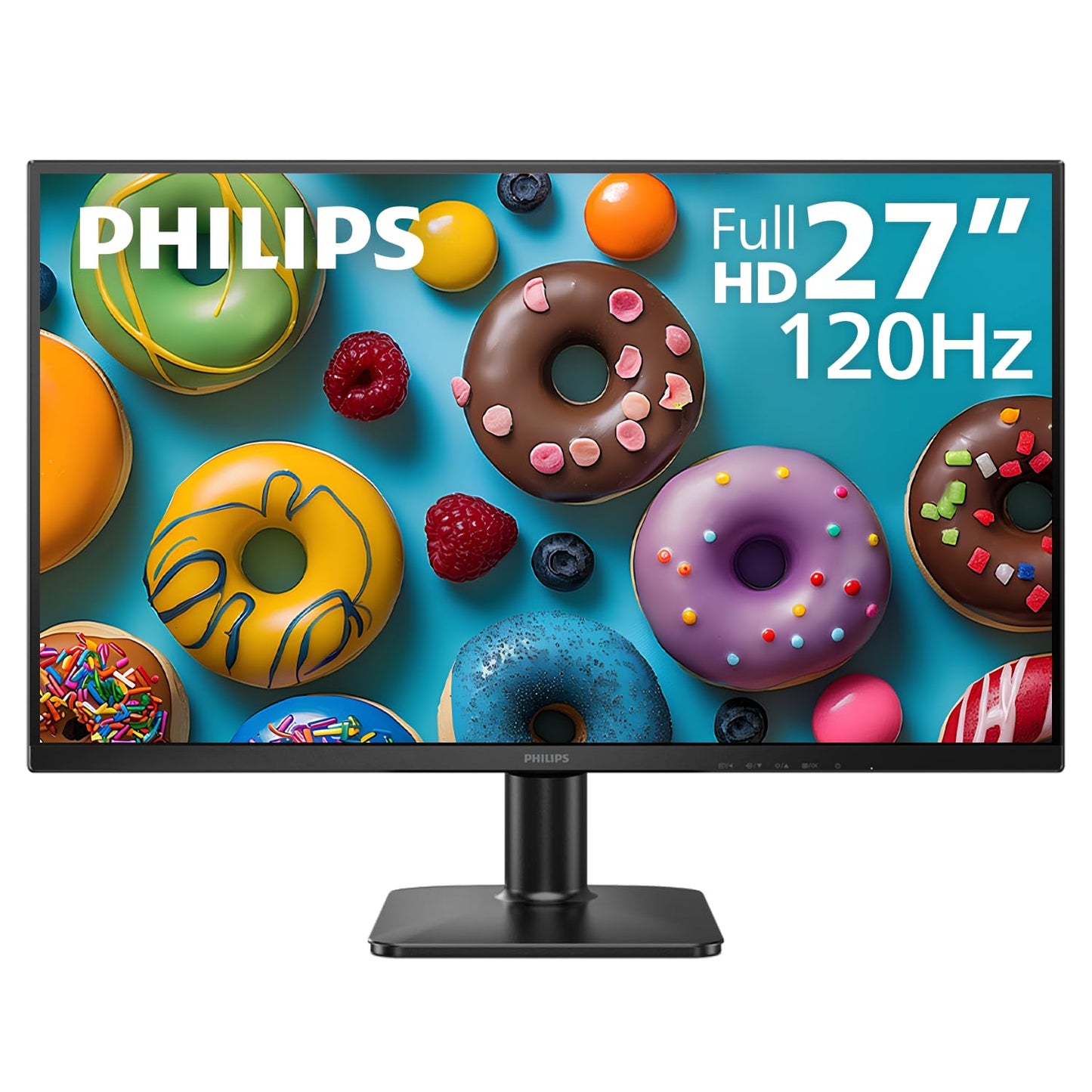 Philips New 24 inch Frameless Full HD (1920 x 1080) 100Hz Monitor, VESA, HDMI x1, VGA Port x1, Eye Care, 4 Year Advance Replacement Warranty, 241V8LB, Black