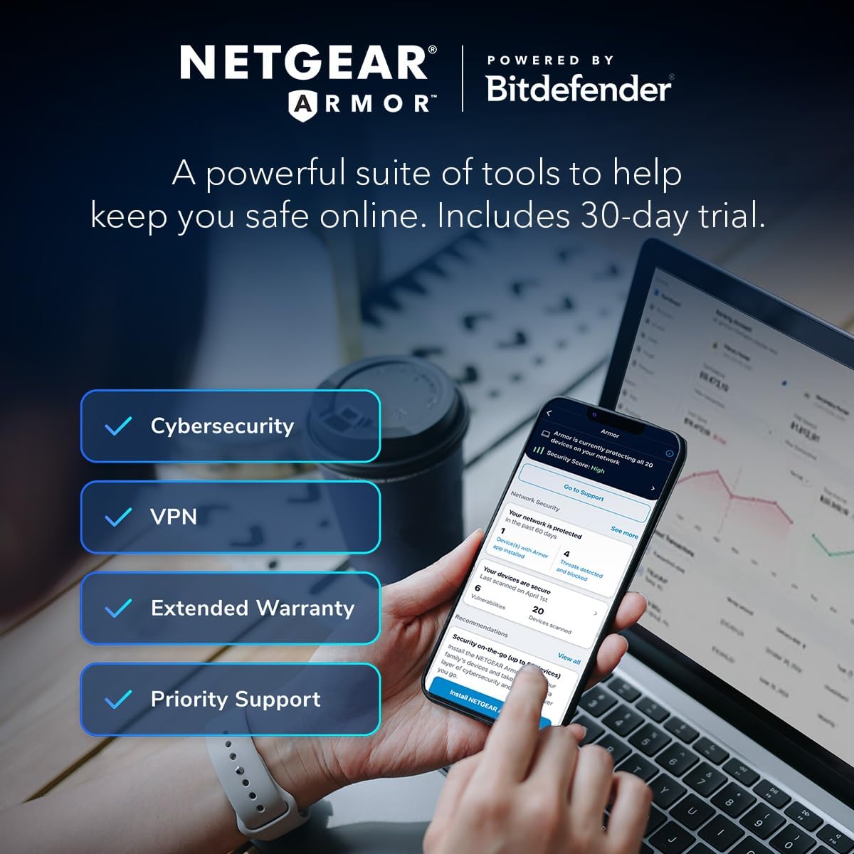 NETGEAR WiFi 6 Router 4-Stream (R6700AX) – Router Only, AX1800 Wireless Speed (Up to 1.8 Gbps), Covers up to 1,500 sq. ft., 20 Devices – Free Expert Help, Dual-Band