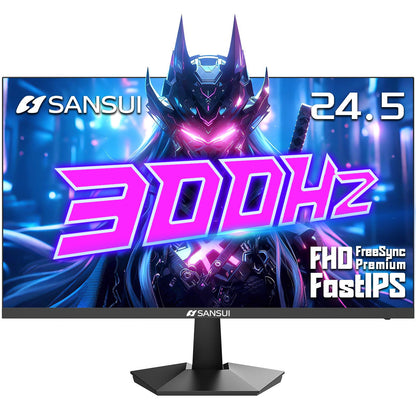 SANSUI 27 Inch Curved 240Hz Gaming Monitor FHD 1080P, 1500R Curve Computer Monitor, 130% sRGB, 4000:1 Contrast, HDR, FreeSync, MPRT 1Ms, Low Blue Light, HDMI DP Ports, Metal Stand, DP Cable Incl.